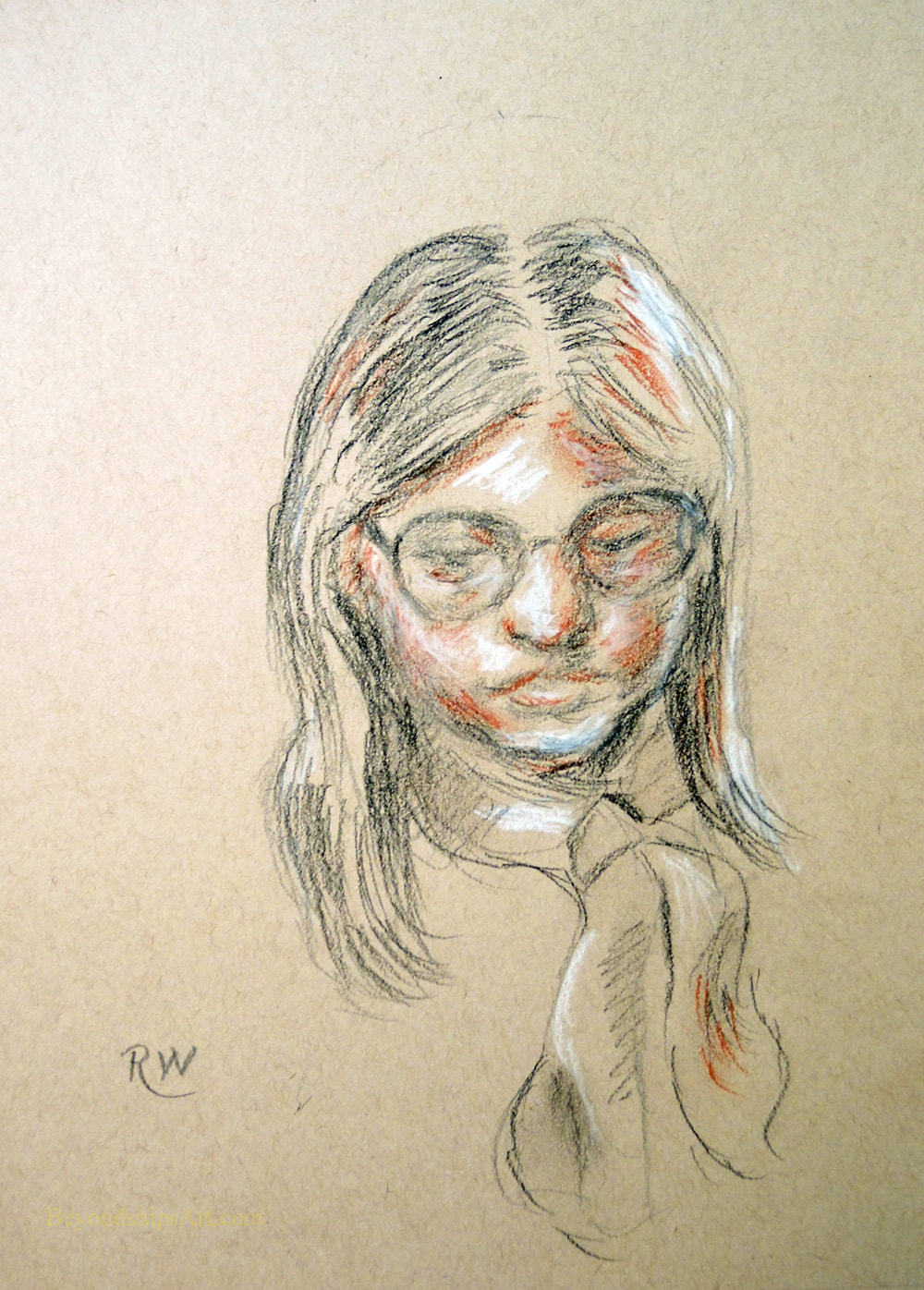 Portrait drawing by Rich Wagner