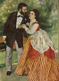 Painting of Alfred Sisley and his wife by Renoir