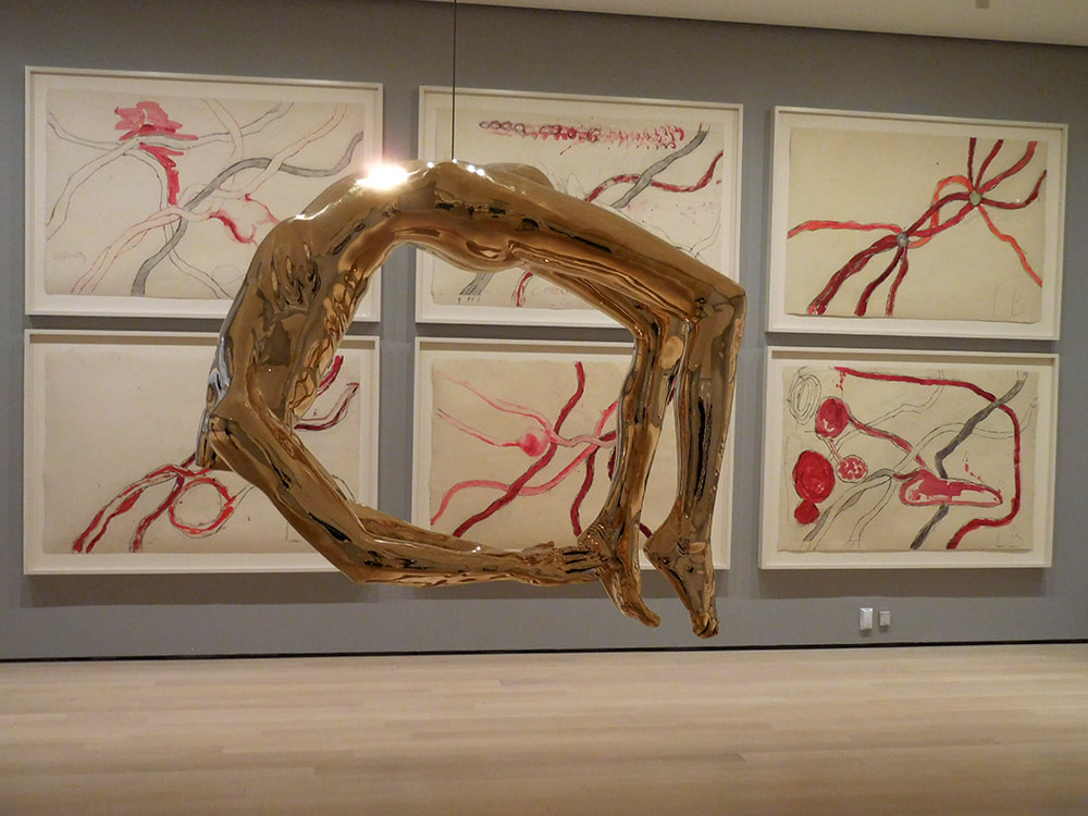 Sculpture and prints by Louise Bourgeois at the Museumof Modern Art exhibition